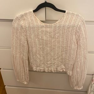 Cute long sleeve beige top